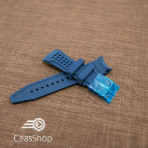Curea silicon albastră capat curbat 24mm - 42328 - Img 2