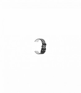 Curea silicon bicolora, telescop rapid negru cu alb 20mm- 435820