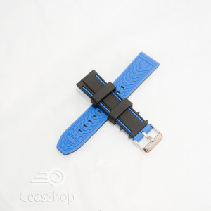 Curea silicon doua culori neagra cu albastru 22mm- 51575 - Img 2