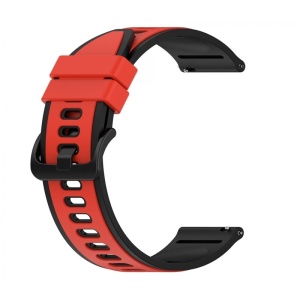 Curea silicon QR doua culori roșie cu negru 22mm- 440622