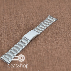 Bratara metalica argintie cu buton lateral 30mm - 37527