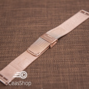 Bratara milaneza fina culoare aur roz 24mm -45632 - Img 2