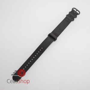 Curea NATO neagră 20mm catarame zulu negre -52973 - Img 2