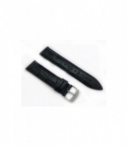 Curea piele neagră model crocodil QR 22mm - 4240122