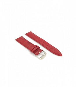 Curea piele roșie model crocodil QR 18mm - 4240418