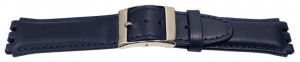 Curea piele tip Swatch 17 mm albastru inchis - 62289