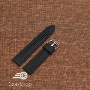 Curea silicon neagra cusaturi negre 20mm - 47781