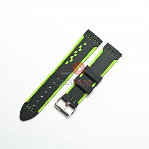 Curea silicon neagra Racing cu verde 26mm - 10010122