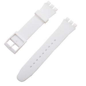 Curea silicon tip Swatch 17 mm albă-58645