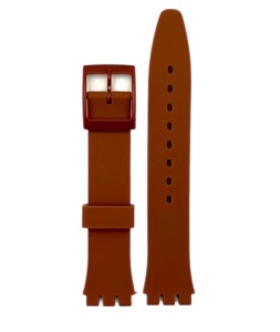Curea silicon tip Swatch 19 mm maro