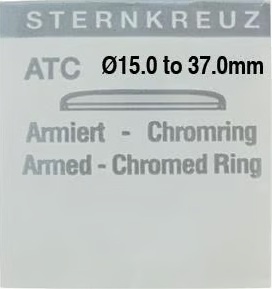 Geam plexiglas cu inel de tensiune argintiu Ø297