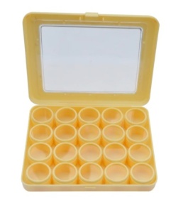 Set 20 cutiuțe plastic cu capac transparent pentru piese ceasuri