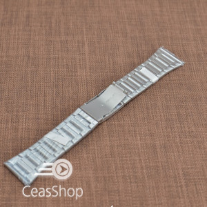 Bratara metalica argintie cu buton lateral 30mm - 37527 - Img 2