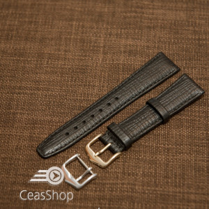 Curea buffalo piele vitel neagră, captușită , tip Omega, 14mm - 31127