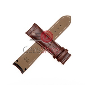Curea piele capăt curbat maro tip Tissot 035 pentru deployant 22mm - Img 2