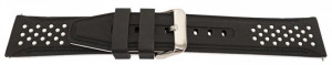 Curea silicon doua culori negru cu alb, telescop QR, 24mm -60728
