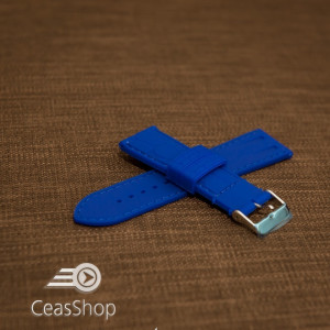 Curea silicon model crocodil albastru electric 24mm - 45914 - Img 2