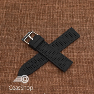 Curea silicon neagra cusaturi negre 22mm - 47782 - Img 2