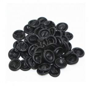 Degetare latex negre set 100 buc - marime L (Ø27mm)