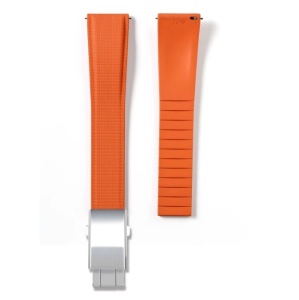 Curea cauciuc FKM Premium portocalie, pentru Breitling Avenger, telescop QR 21mm