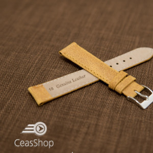 Curea piele muștar vintage 18mm - 42245 - Img 2