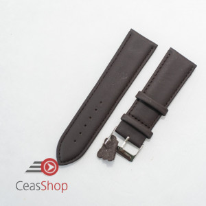 Curea piele vitel maro inchis mată 24mm - 7020224