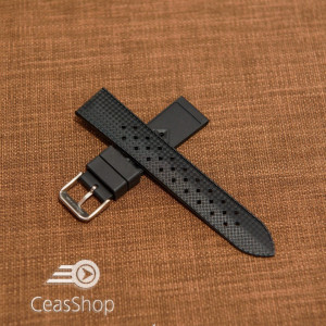 Curea silicon neagră model Rolex Tropic 24mm -47045 - Img 2