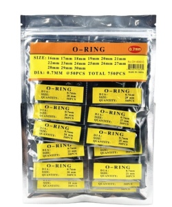Set garnituri grosime 0,7mm O-RING 16mm-30mm - 750 bucati