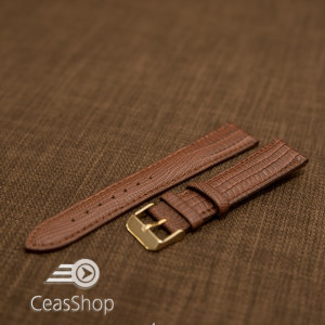 Curea maro piele vitel model soparla captusita  20mm - 35978