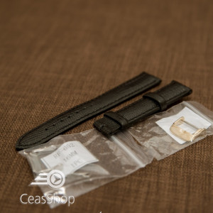 Curea neagra piele vitel model soparla captusita 16mm - 35964