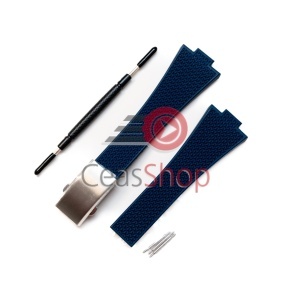 Curea silicon navy cu catarama din trei parti pentru Tissot PRX de 35/40mm diametru