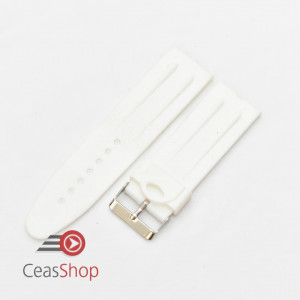 Curea silicon subtire alba 26mm