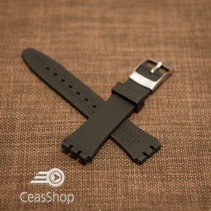 Curea silicon tip Swatch 17 mm neagră - Img 4
