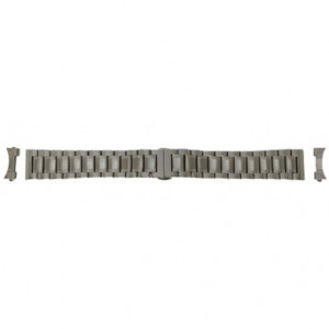 Bratara argintie deployant capat drept si curbat 20mm - Img 2