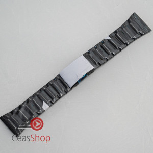 Brățara metalica neagră cu buton lateral 28mm - 58750