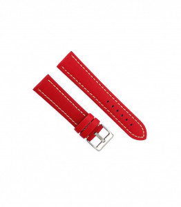 Curea ceas rosie piele vitel impregnata 18mm -377.06.18