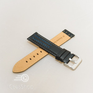 Curea model olimpic neagra cu albastru 20mm - 51556 - Img 2