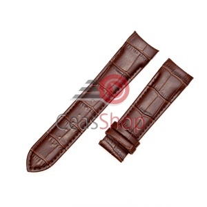 Curea piele capăt curbat maro tip Tissot 035 pentru deployant 23mm