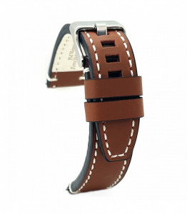 Curea piele maro deschis vintage ceruită QR 22mm - 4140322