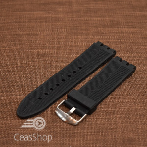 Curea silicon tip Swatch 23 mm neagră