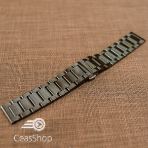 Bratara metalica neagra  deployant 20mm- 50553