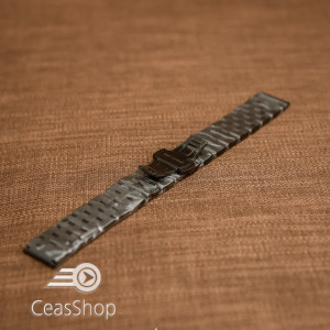 Bratara metalica neagra  deployant 20mm- 50557 - Img 2