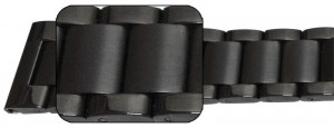 Bratara neagră deployant capat drept 18mm - 57126 - Img 2