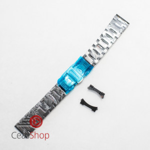 Bratara neagra deployant capat drept si curbat 18mm - Img 3
