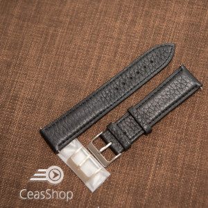 Curea buffalo neagră piele vitel captușită pe jumătate  22mm XL - 42831