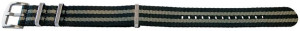 Curea NATO negru cu gri XL 20mm - 58591