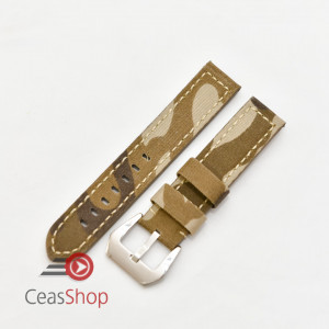 Curea pânză si piele camuflaj bej 28mm - 3702817