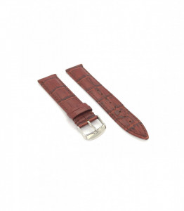 Curea piele maro castaniu model crocodil QR 22mm - 4240822