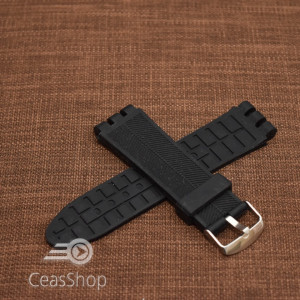 Curea silicon tip Swatch 23 mm neagră - Img 2