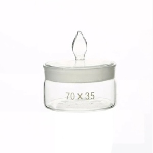 Cupa sticlă pentru soluții cu capac 70x35 - 60383
